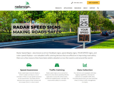 www.radarsign.com website design